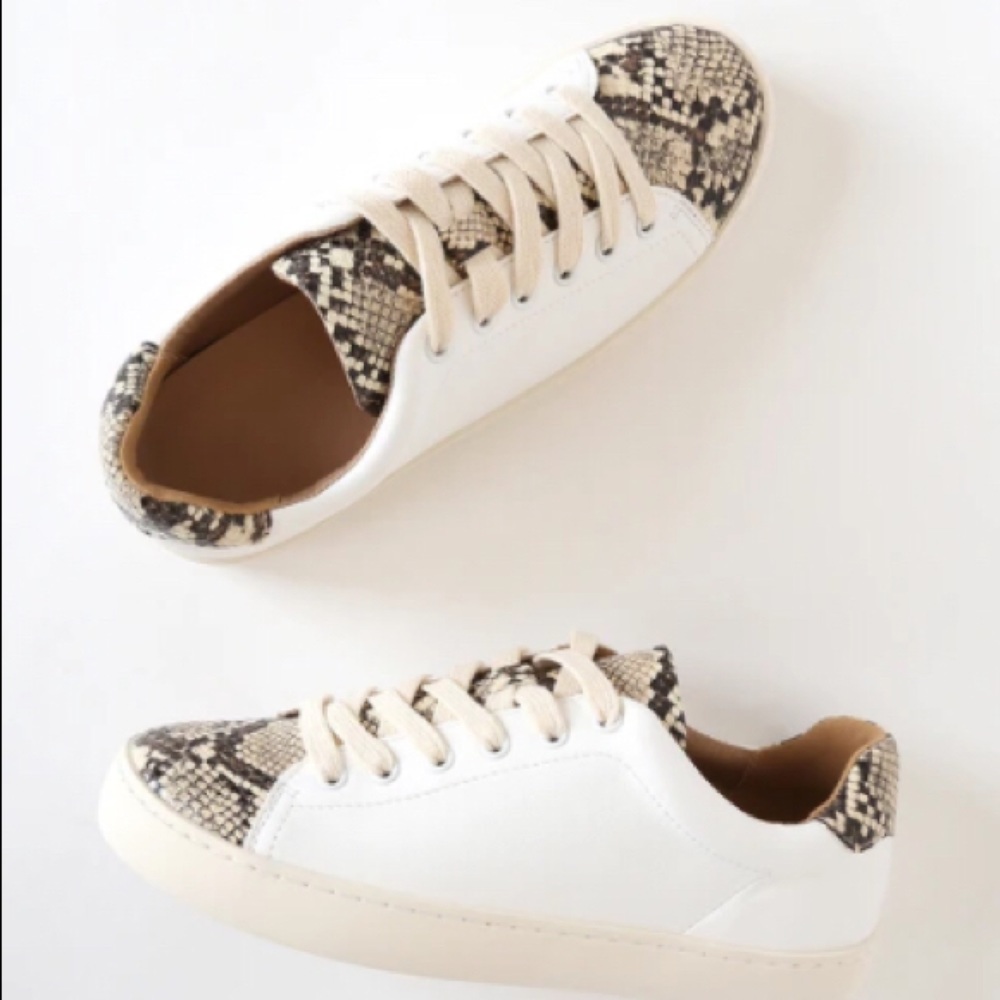 NEW White Raven Snakeskin Sneakers